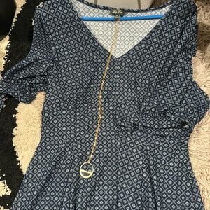 #52 Lily Rose Dress Blue With Necklace